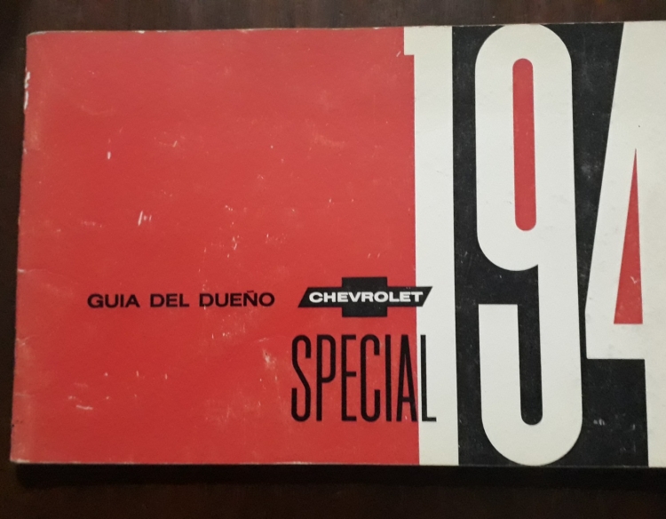 MANUALES DE GUANTERAS DE CHEVROLET ANTIGUOS